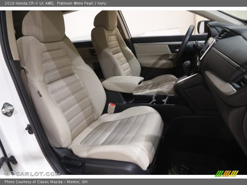 Platinum White Pearl / Ivory 2019 Honda CR-V LX AWD