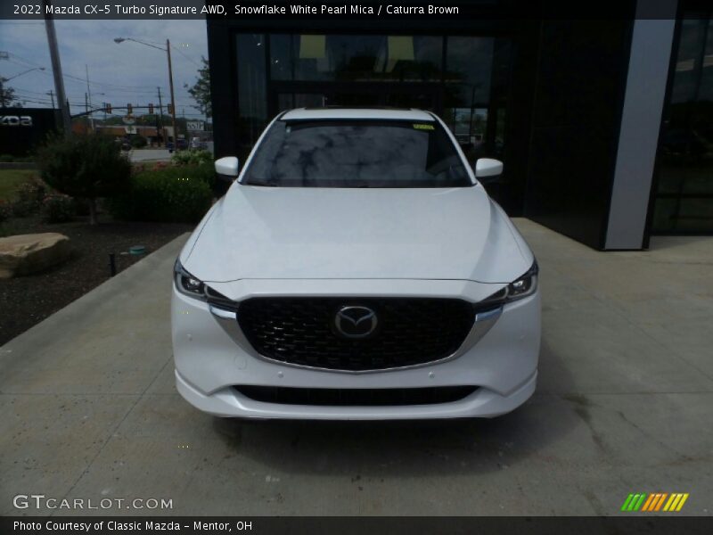 Snowflake White Pearl Mica / Caturra Brown 2022 Mazda CX-5 Turbo Signature AWD