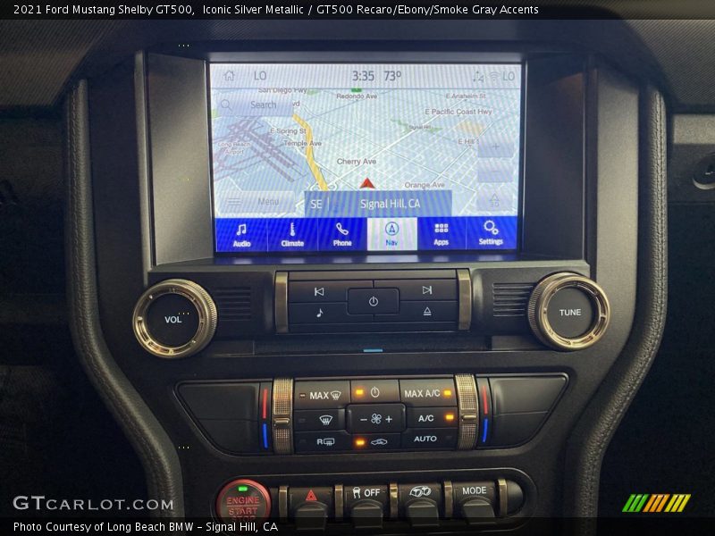 Navigation of 2021 Mustang Shelby GT500