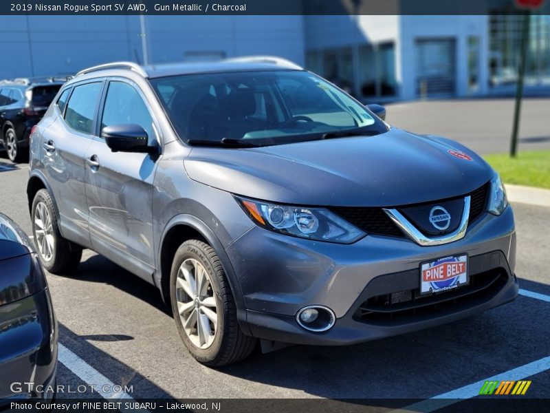 Gun Metallic / Charcoal 2019 Nissan Rogue Sport SV AWD