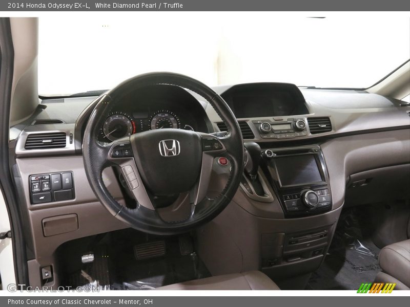 White Diamond Pearl / Truffle 2014 Honda Odyssey EX-L