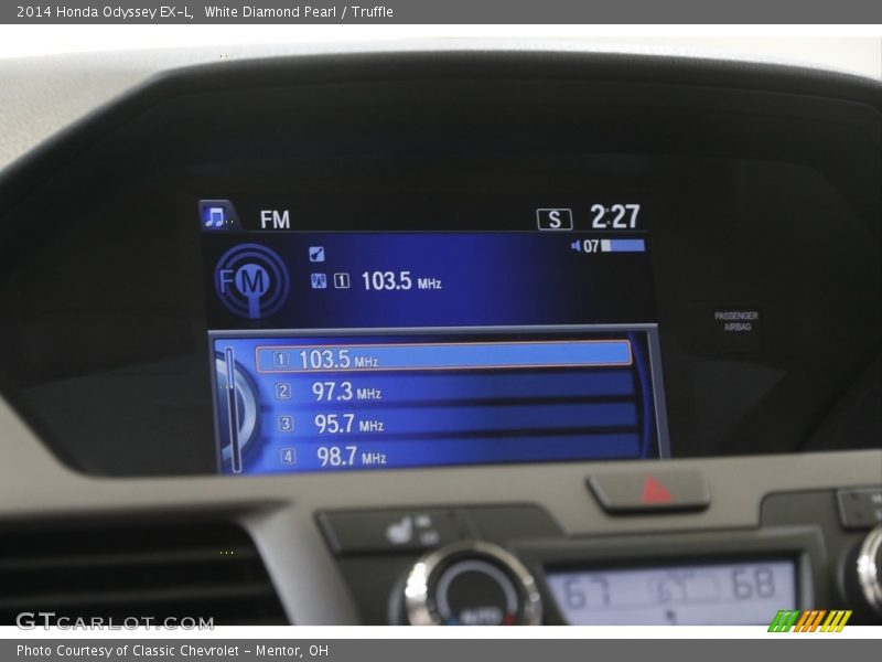 White Diamond Pearl / Truffle 2014 Honda Odyssey EX-L