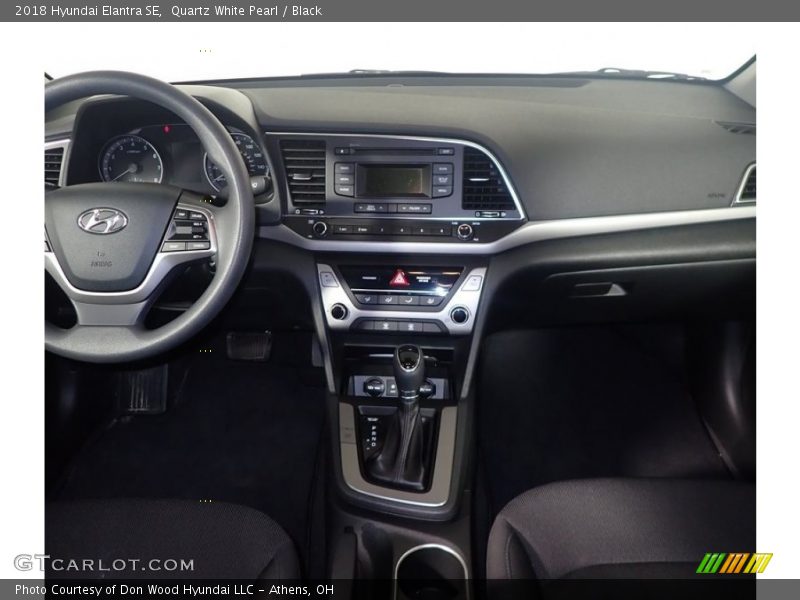 Quartz White Pearl / Black 2018 Hyundai Elantra SE