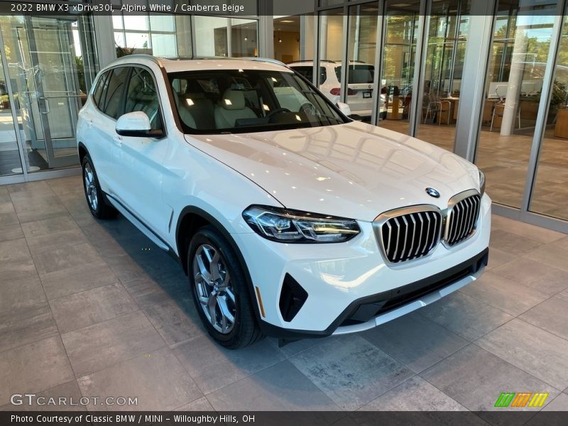 Alpine White / Canberra Beige 2022 BMW X3 xDrive30i