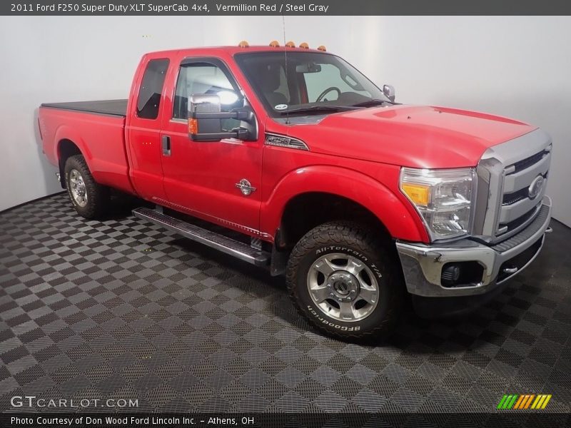 Vermillion Red / Steel Gray 2011 Ford F250 Super Duty XLT SuperCab 4x4