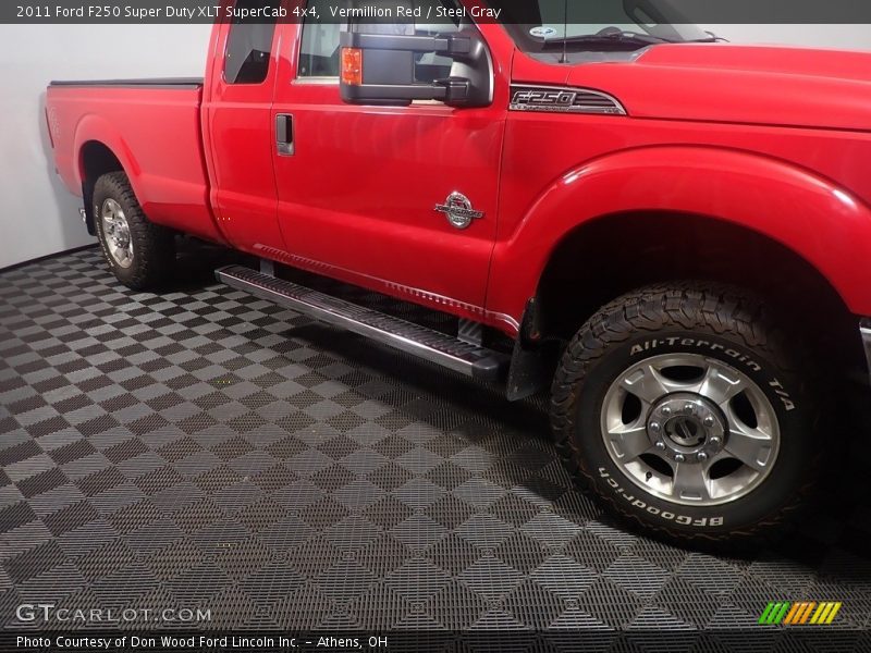 Vermillion Red / Steel Gray 2011 Ford F250 Super Duty XLT SuperCab 4x4