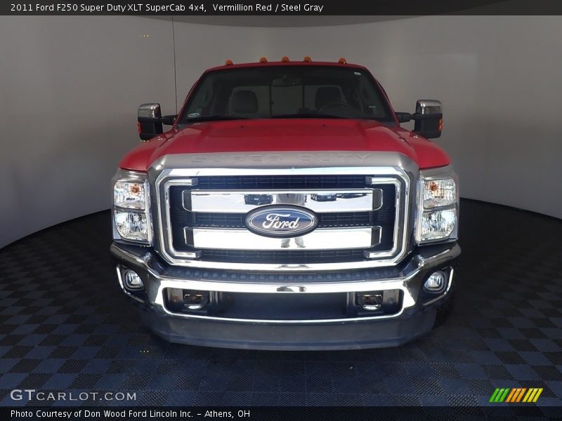 Vermillion Red / Steel Gray 2011 Ford F250 Super Duty XLT SuperCab 4x4