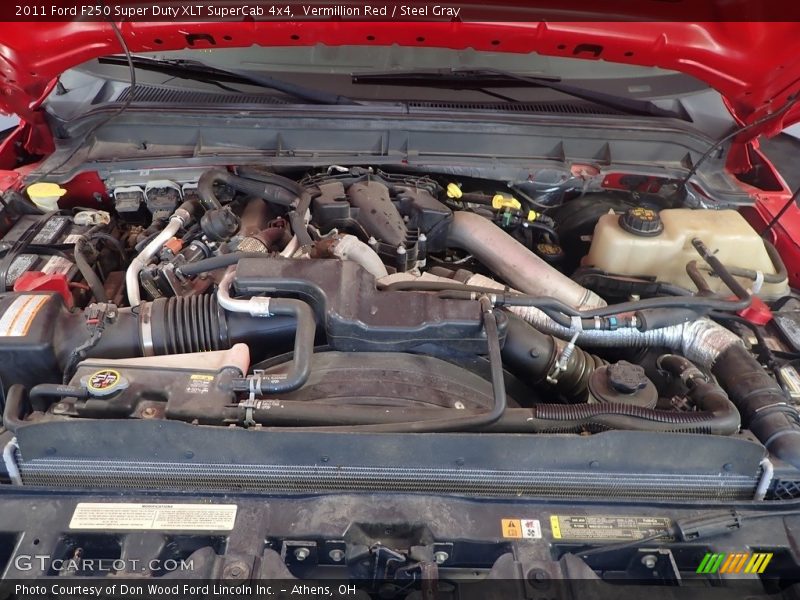 Vermillion Red / Steel Gray 2011 Ford F250 Super Duty XLT SuperCab 4x4