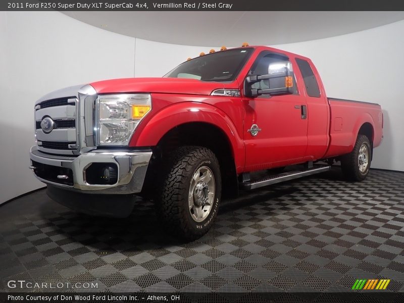 Vermillion Red / Steel Gray 2011 Ford F250 Super Duty XLT SuperCab 4x4