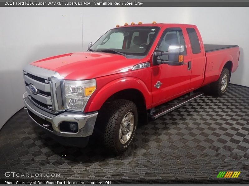 Vermillion Red / Steel Gray 2011 Ford F250 Super Duty XLT SuperCab 4x4
