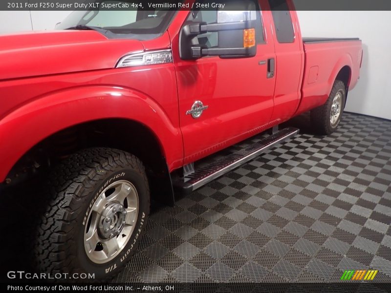 Vermillion Red / Steel Gray 2011 Ford F250 Super Duty XLT SuperCab 4x4