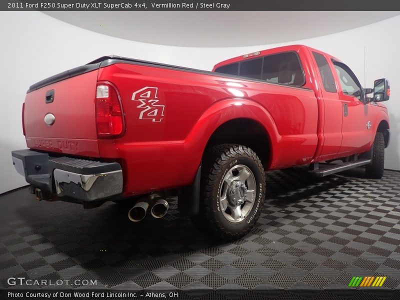 Vermillion Red / Steel Gray 2011 Ford F250 Super Duty XLT SuperCab 4x4