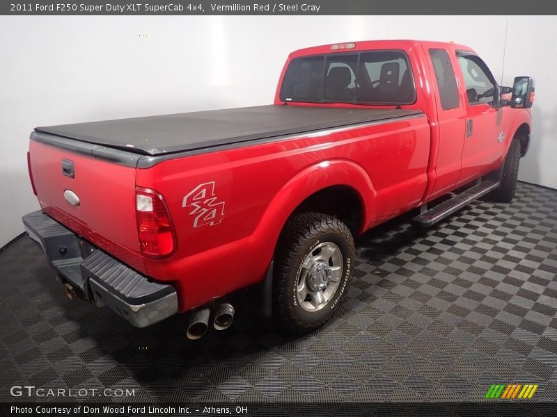 Vermillion Red / Steel Gray 2011 Ford F250 Super Duty XLT SuperCab 4x4