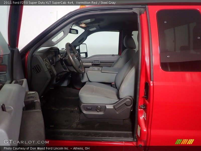 Vermillion Red / Steel Gray 2011 Ford F250 Super Duty XLT SuperCab 4x4