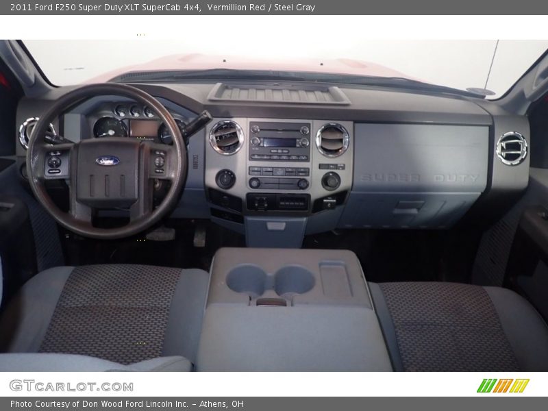 Vermillion Red / Steel Gray 2011 Ford F250 Super Duty XLT SuperCab 4x4