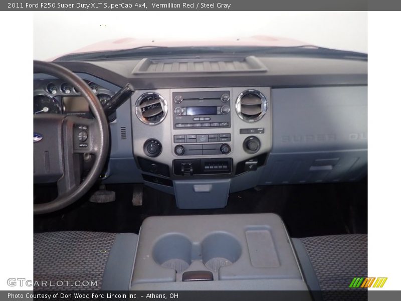 Vermillion Red / Steel Gray 2011 Ford F250 Super Duty XLT SuperCab 4x4