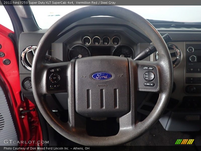 Vermillion Red / Steel Gray 2011 Ford F250 Super Duty XLT SuperCab 4x4