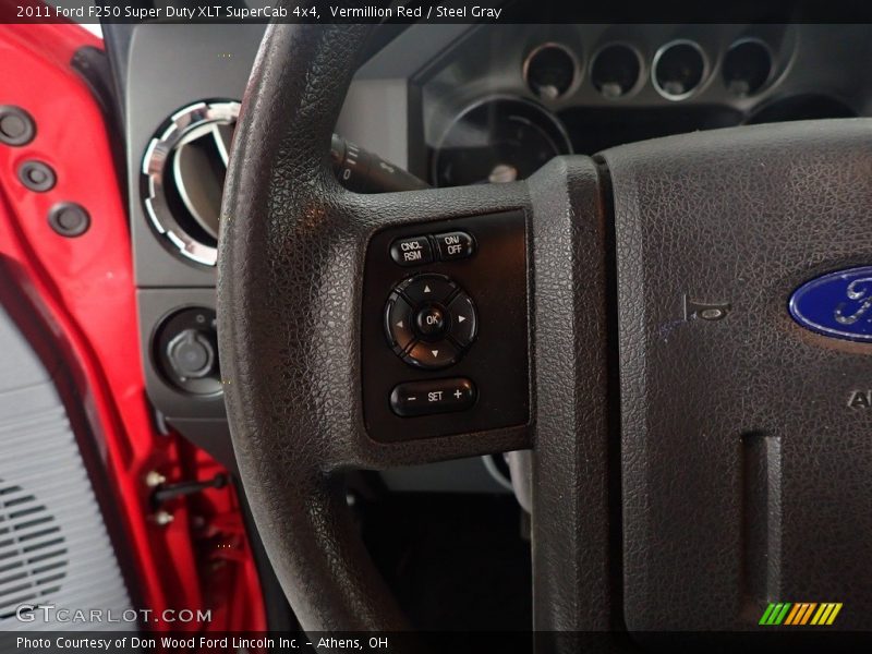 Vermillion Red / Steel Gray 2011 Ford F250 Super Duty XLT SuperCab 4x4