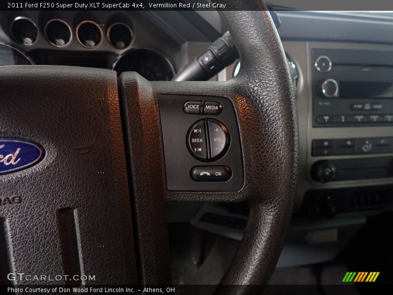 Vermillion Red / Steel Gray 2011 Ford F250 Super Duty XLT SuperCab 4x4