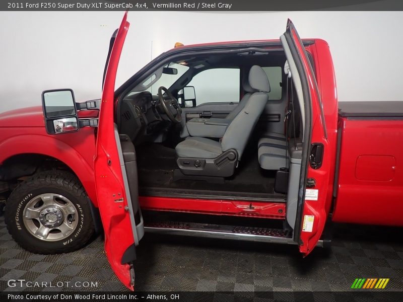Vermillion Red / Steel Gray 2011 Ford F250 Super Duty XLT SuperCab 4x4