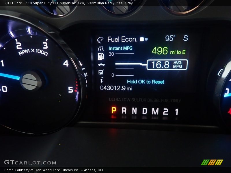 Vermillion Red / Steel Gray 2011 Ford F250 Super Duty XLT SuperCab 4x4