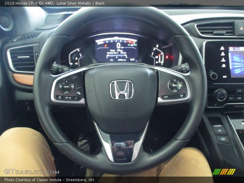 Lunar Silver Metallic / Black 2019 Honda CR-V EX AWD