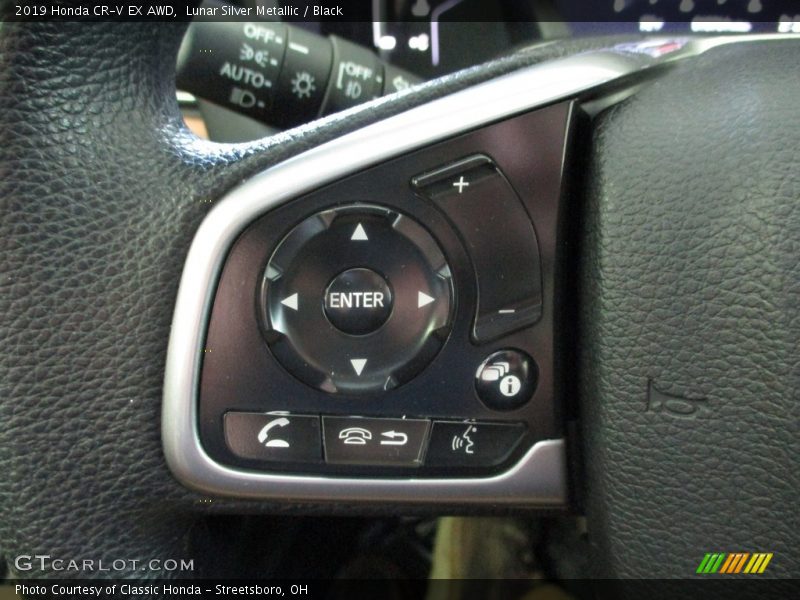 Lunar Silver Metallic / Black 2019 Honda CR-V EX AWD