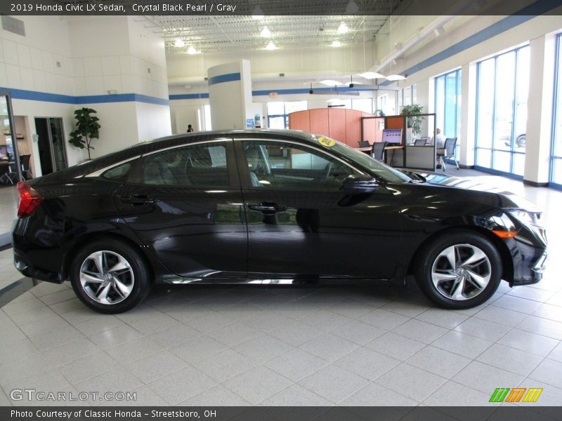 Crystal Black Pearl / Gray 2019 Honda Civic LX Sedan