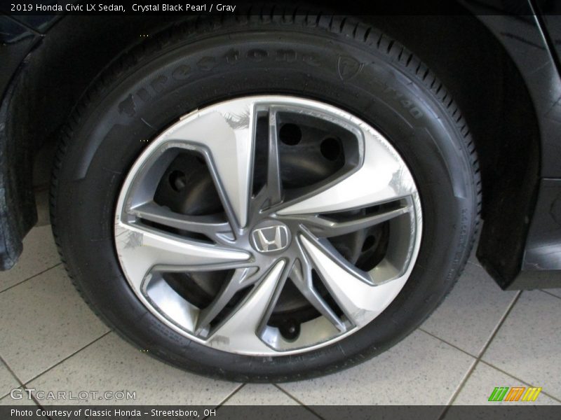 Crystal Black Pearl / Gray 2019 Honda Civic LX Sedan