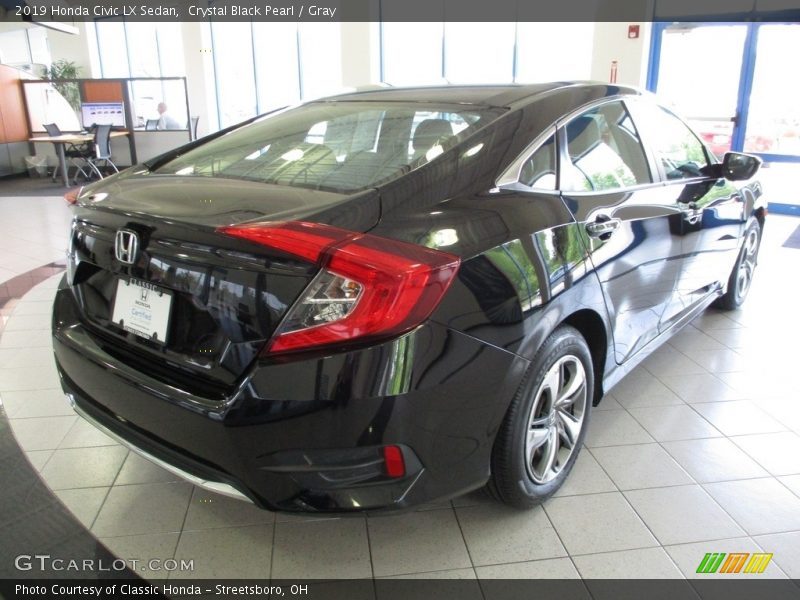 Crystal Black Pearl / Gray 2019 Honda Civic LX Sedan