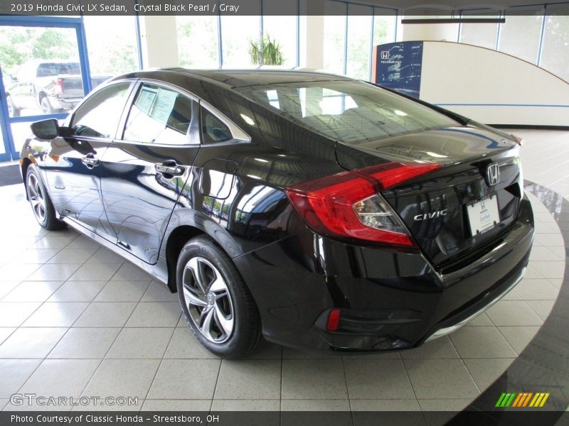 Crystal Black Pearl / Gray 2019 Honda Civic LX Sedan