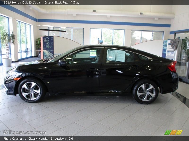 Crystal Black Pearl / Gray 2019 Honda Civic LX Sedan