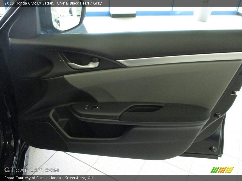 Crystal Black Pearl / Gray 2019 Honda Civic LX Sedan