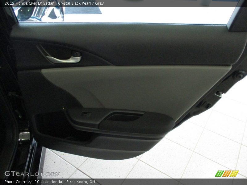 Crystal Black Pearl / Gray 2019 Honda Civic LX Sedan