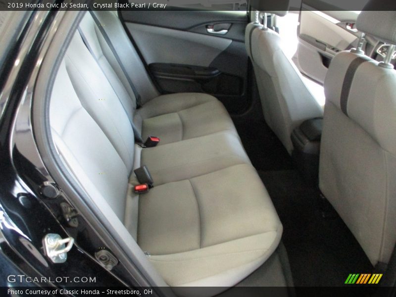 Crystal Black Pearl / Gray 2019 Honda Civic LX Sedan