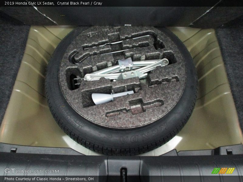 Crystal Black Pearl / Gray 2019 Honda Civic LX Sedan