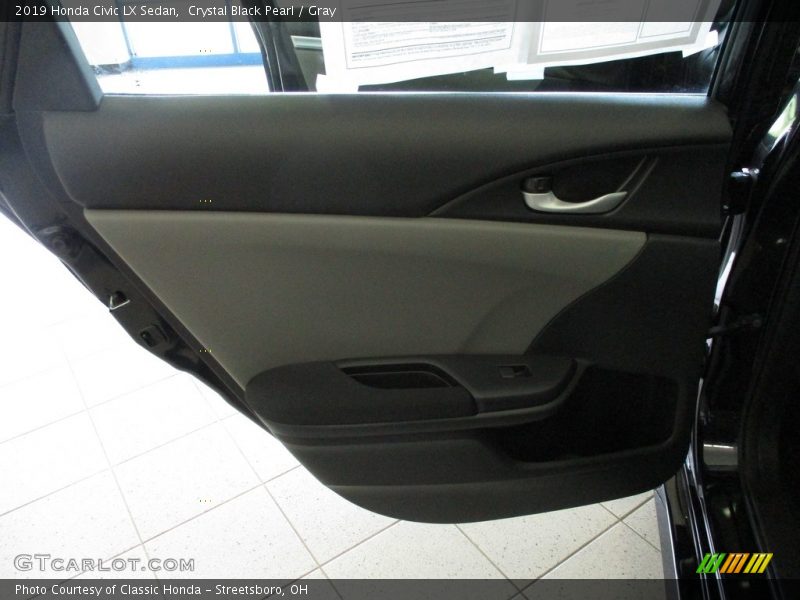 Crystal Black Pearl / Gray 2019 Honda Civic LX Sedan