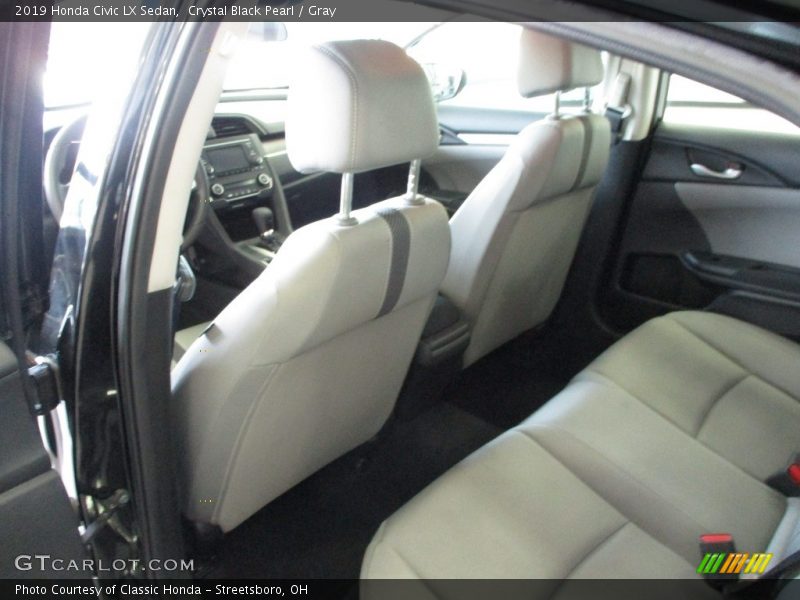 Crystal Black Pearl / Gray 2019 Honda Civic LX Sedan