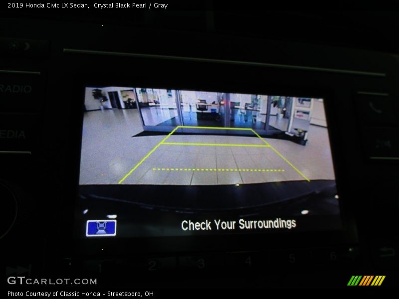 Crystal Black Pearl / Gray 2019 Honda Civic LX Sedan