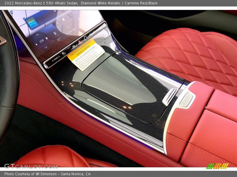 Diamond White Metallic / Carmine Red/Black 2022 Mercedes-Benz S 580 4Matic Sedan