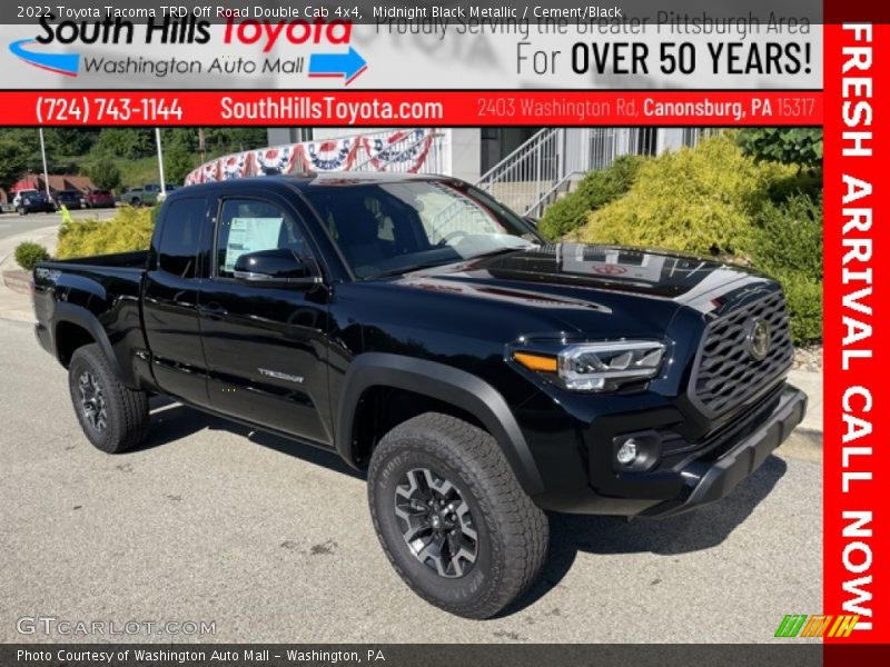 Midnight Black Metallic / Cement/Black 2022 Toyota Tacoma TRD Off Road Double Cab 4x4