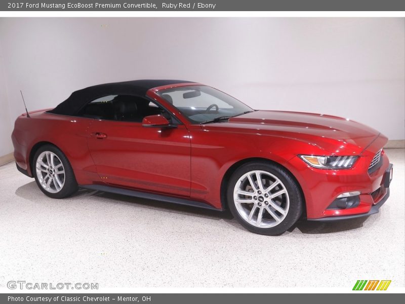 Ruby Red / Ebony 2017 Ford Mustang EcoBoost Premium Convertible