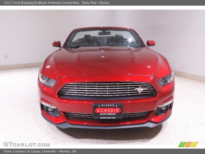 Ruby Red / Ebony 2017 Ford Mustang EcoBoost Premium Convertible