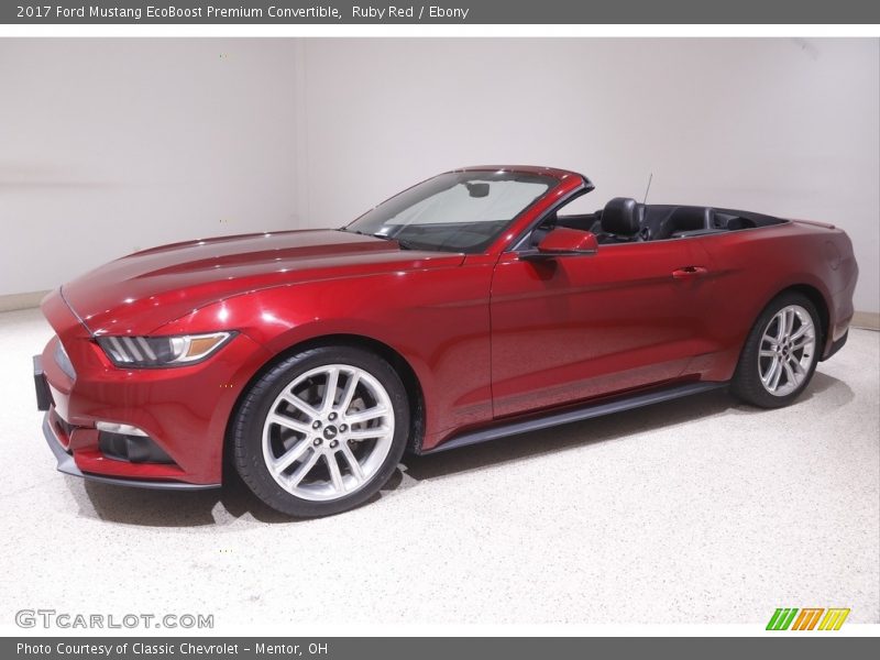 Ruby Red / Ebony 2017 Ford Mustang EcoBoost Premium Convertible