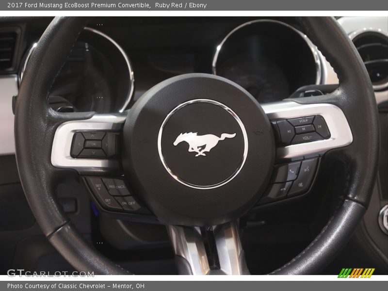 Ruby Red / Ebony 2017 Ford Mustang EcoBoost Premium Convertible