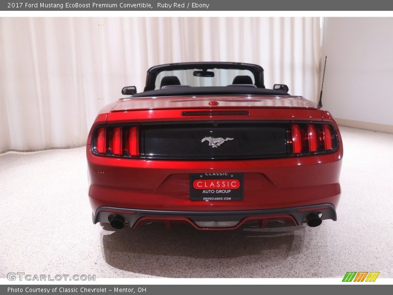 Ruby Red / Ebony 2017 Ford Mustang EcoBoost Premium Convertible