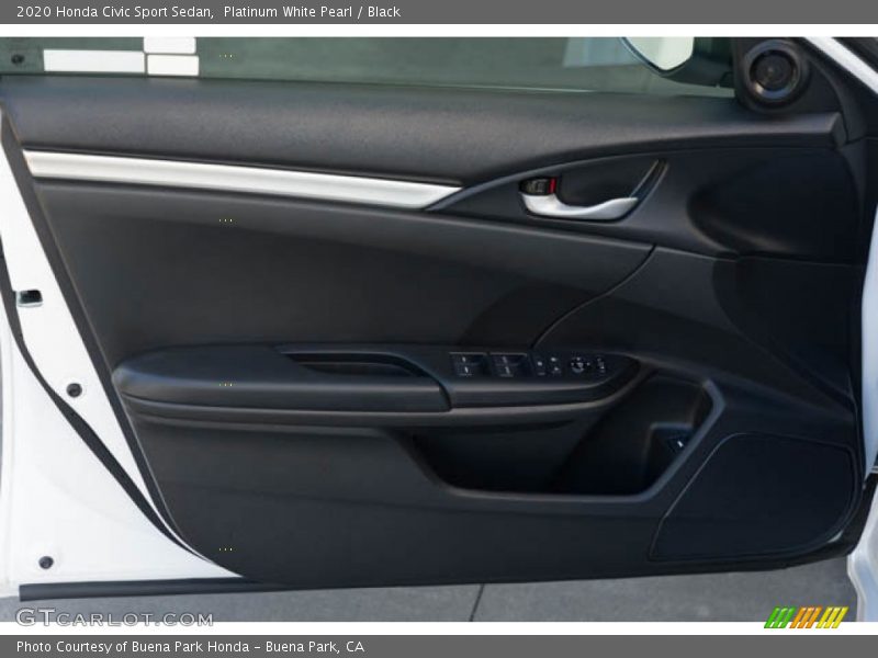 Platinum White Pearl / Black 2020 Honda Civic Sport Sedan