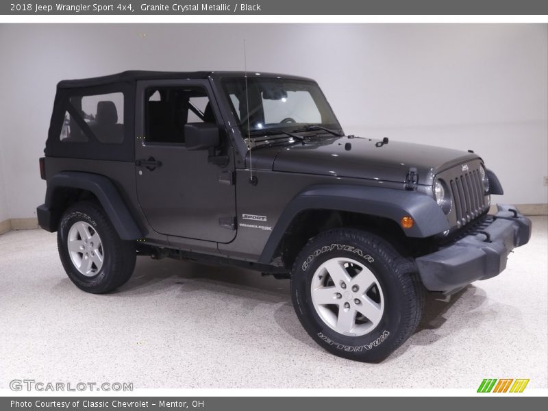 Granite Crystal Metallic / Black 2018 Jeep Wrangler Sport 4x4