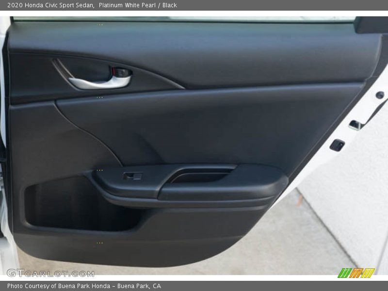 Platinum White Pearl / Black 2020 Honda Civic Sport Sedan