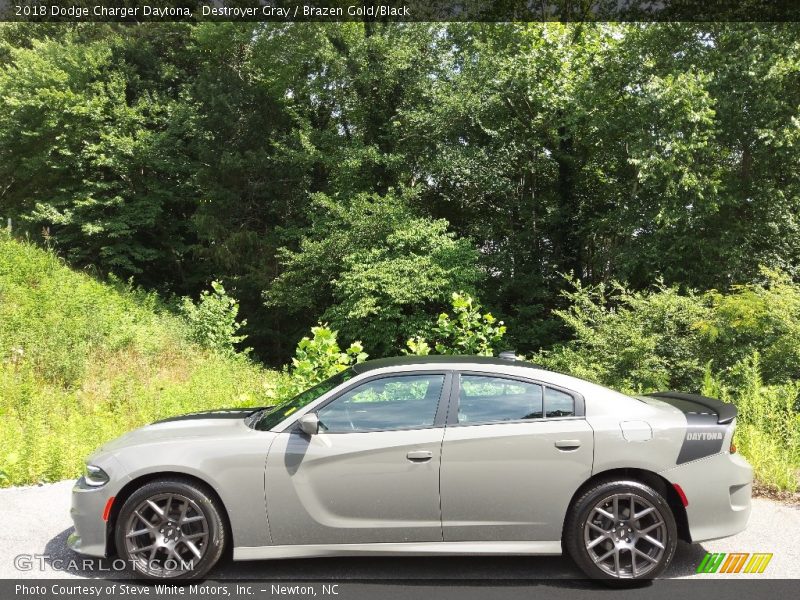 Destroyer Gray / Brazen Gold/Black 2018 Dodge Charger Daytona